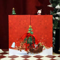 Advent Calendar Red Box with Santa and Deer 24-Day